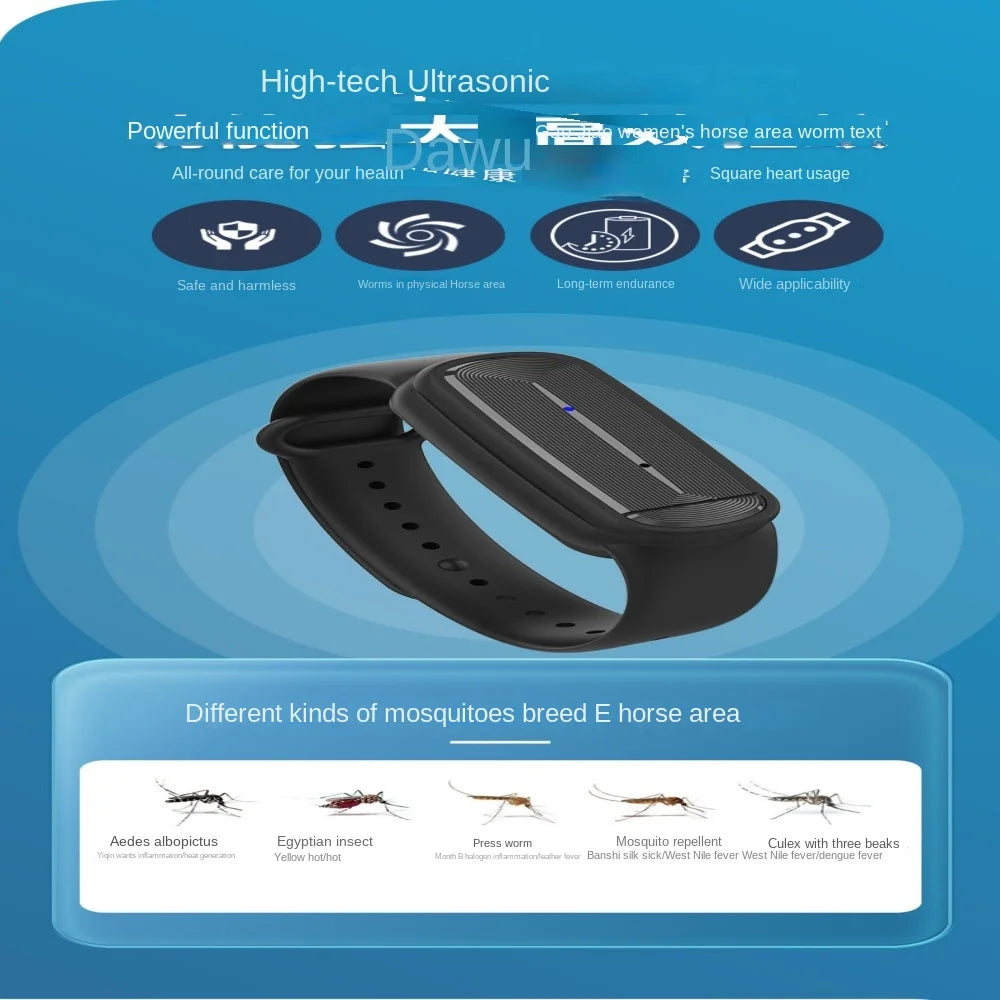 M90 Ultraschall Mückenschutz Armband – Elektronischer Insektenschutz für Kinder, Erwachsene Schwangere