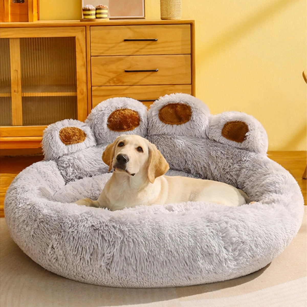 Flauschiges Hundebett Weiches Kuschelnest für Hunde & Katzen Verschiedene Größen