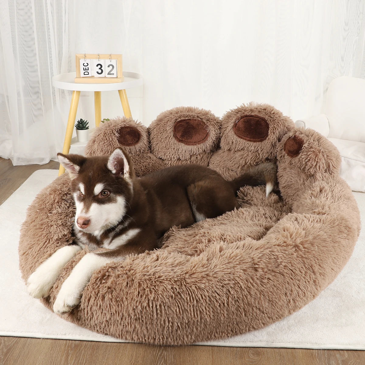 Flauschiges Hundebett Weiches Kuschelnest für Hunde & Katzen Verschiedene Größen