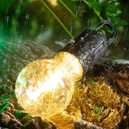 Camping LED Lampe mit USB-Aufladung  – Tragbare Outdoor-Laterne mit Haken und hoher Helligkeit