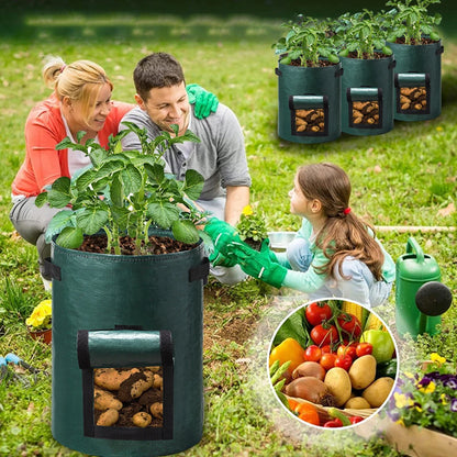 Gallonen Pflanzenwachstumsbeutel mit Griff – Robuster PE-Gemüsebeutel für Kartoffeln, Zwiebeln & Gartenpflanzen